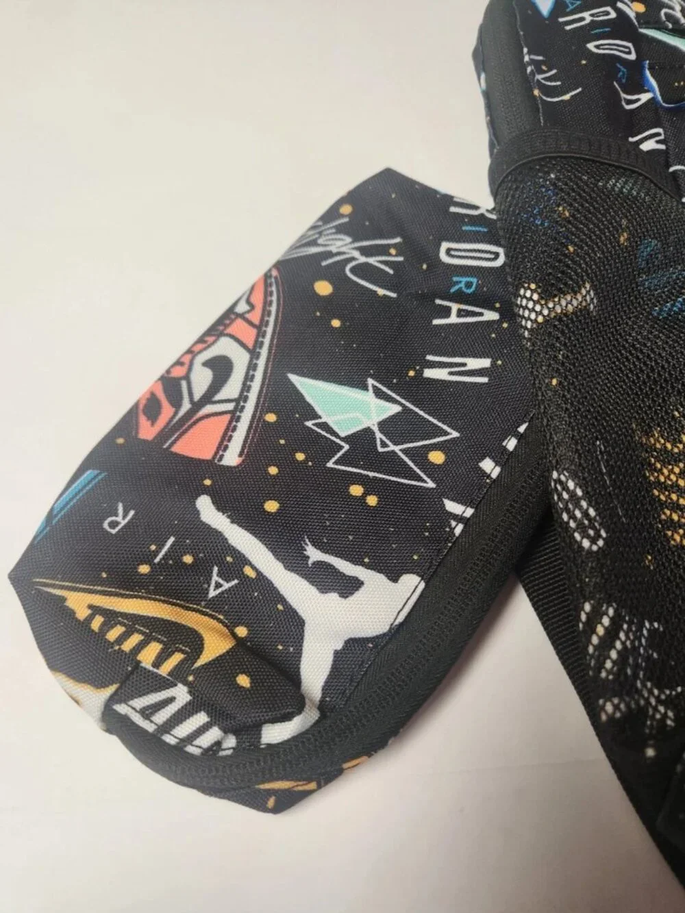 Nike Air Jordan Backpack All Over Print With Zip Pouch 9A0503-F69 Large Bag New